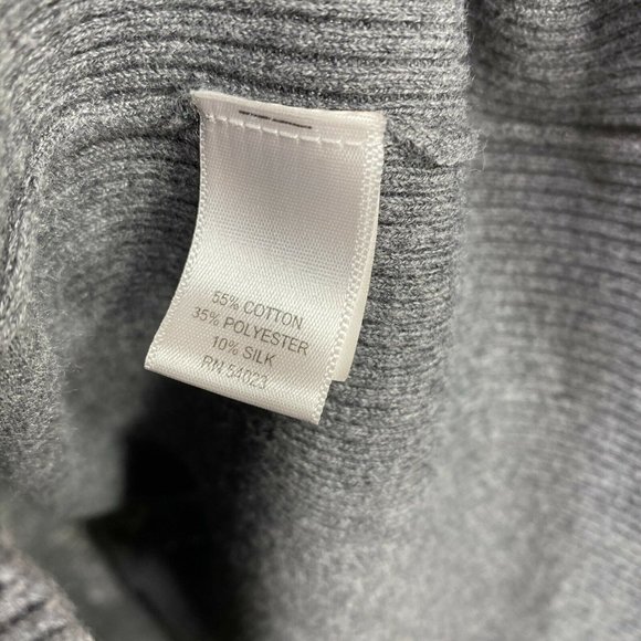 Banana Republic XS Dress Sweater Mini Tunic Cowl Neck Gray Stretch Short Sleeve - Picture 5 of 7